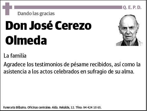 CEREZO OLMEDA,JOSE