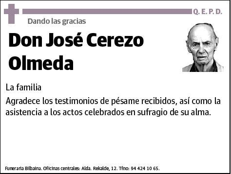 CEREZO OLMEDA,JOSE