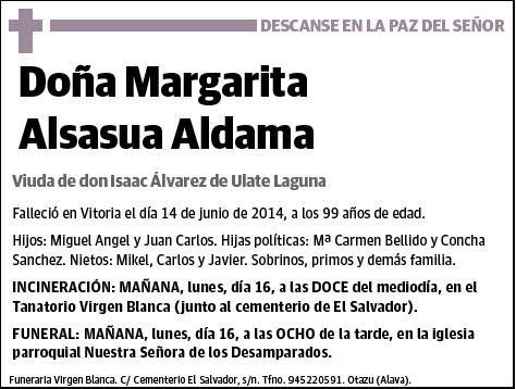 ALSASUA ALDAMA,MARGARITA