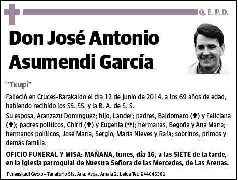 ASUMENDI GARCIA,JOSE ANTONIO