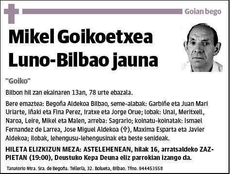 GOIKOETXEA LUNO-BILBAO,MIKEL