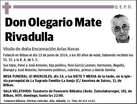 MATE RIVADULLA,OLEGARIO