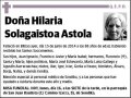 SOLAGAISTOA ASTOLA,HILARIA