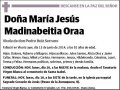 MADINABEITIA ORAA,MARIA JESUS