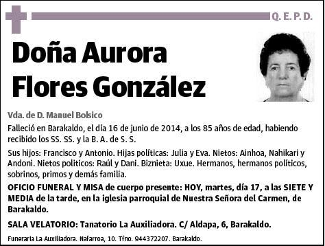 FLORES GONZALEZ,AURORA