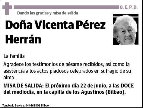 PEREZ HERRAN,VICENTA