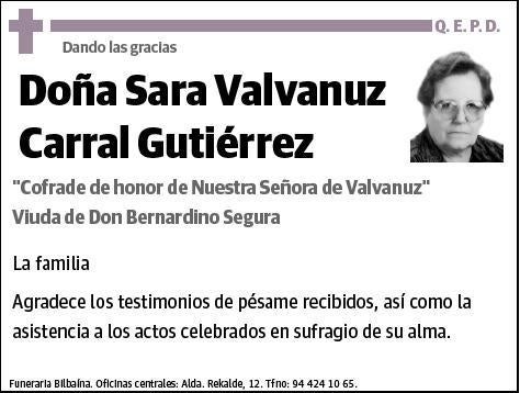 VALVANUZ CARRAL GUTIERREZ,SARA