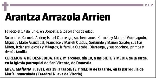 ARRAZOLA ARRIEN,ARANTZA