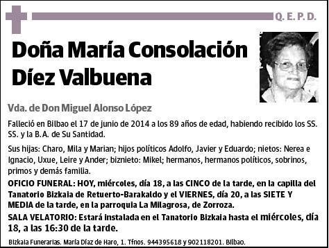 DIEZ BALBUENA,MARIA CONSOLACION