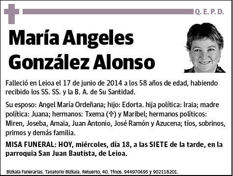 GONZALEZ ALONSO,MARIA ANGELES