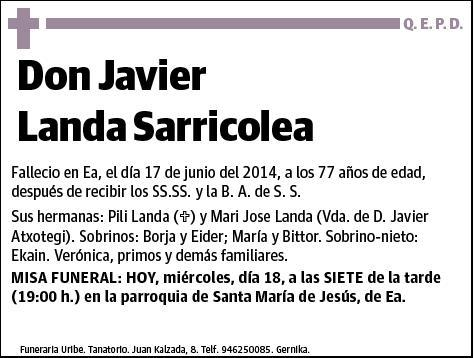 LANDA SARRICOLEA,JAVIER