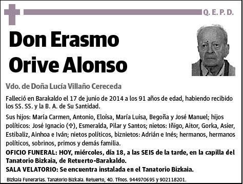 ORIVE ALONSO,ERASMO