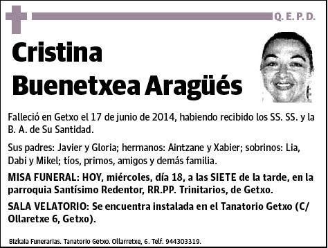 BUENETXEA ARAGÜÉS,CRISTINA