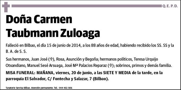 TAUBMANN ZULOAGA,CARMEN