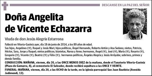 DE VICENTE ECHAZARRA,ANGELITA