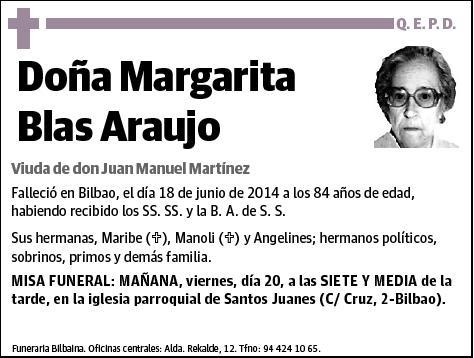 BLAS ARAUJO,MARGARITA