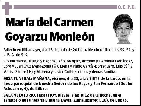 GOYARZU MONLEON,MARIA DEL CARMEN