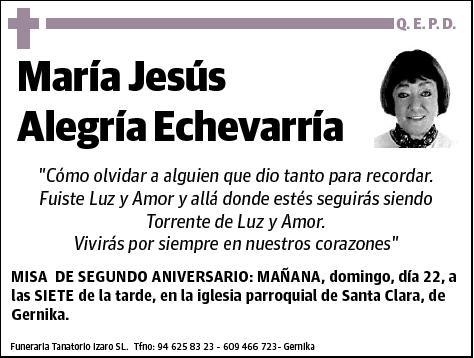 ALEGRIA ECHEVARRIA,MARIA JESUS