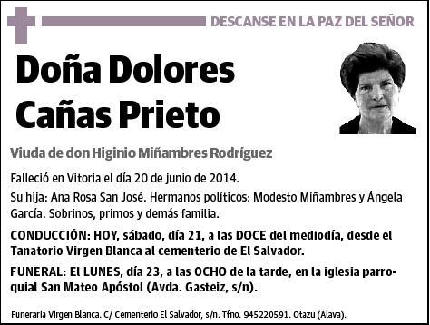 CAÑAS PRIETO,DOLORES