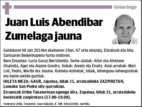 ABENDIBAR ZUMELAGA,JUAN LUIS