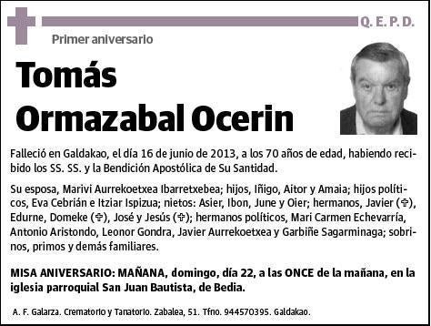 ORMAZABAL OCERIN,TOMAS