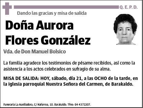 FLORES GONZALEZ,AURORA