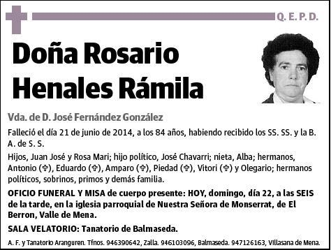 HENALES RAMILLA,ROSARIO