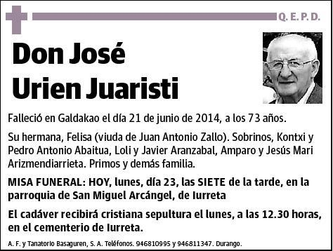 URIEN JUARISTI,JOSE