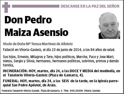 MAIZA ASENSIO,PEDRO