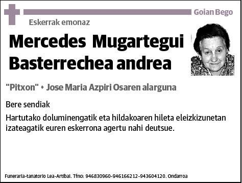 MUGARTEGUI BASTERRECHEA,MERCEDES