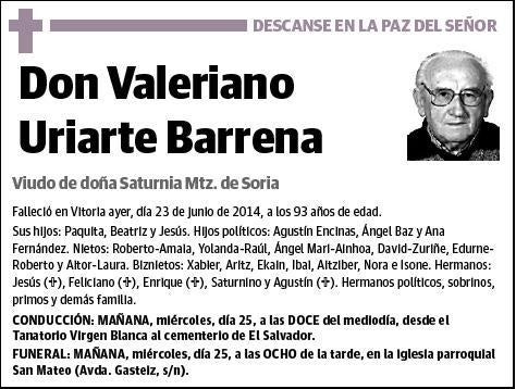 URIARTE BARRENA,VALERIANO