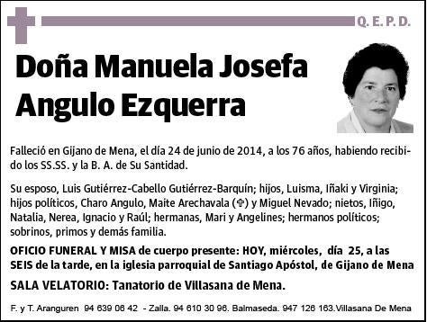 ANGULO EZQUERRA,MANUELA JOSEFA