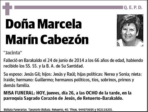 MARIN CABEZON,MARCELA