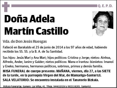 MARTIN CASTILLO,ADELA