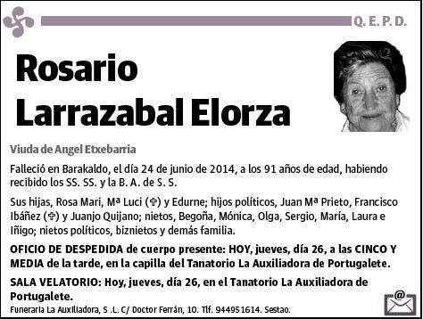 LARRAZABAL ELORZA,ROSARIO