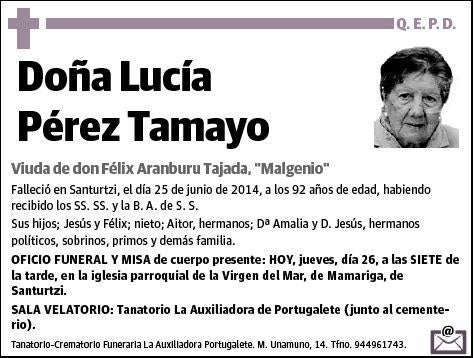 PEREZ TAMAYO,LUCIA