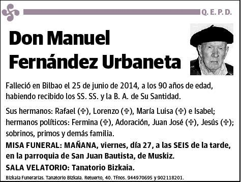 FERNANDEZ URBANETA,MANUEL