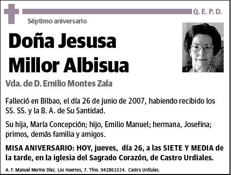 MILLOR ALBISUA,JESUSA