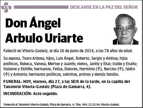 ARBULO URIARTE,ANGEL