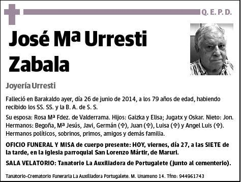 URRESTI ZABALA,JOSE Mª