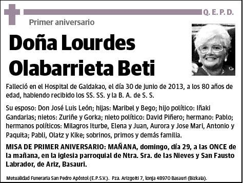 OLABARRIETA BETI,LOURDES