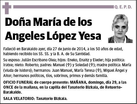 LOPEZ YESA,MARIA DE LOS ANGELES