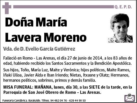 LAVERA MORENO,MARIA