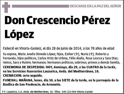 PEREZ LOPEZ,CRESCENCIO