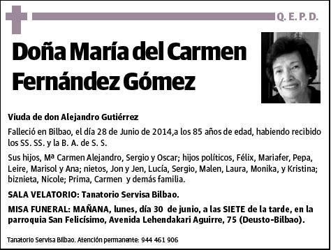 FERNANDEZ GOMEZ,MARIA DEL CARMEN