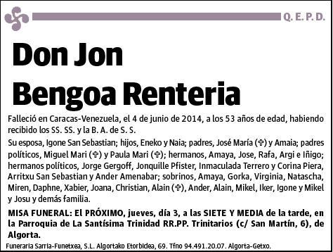 BENGOA RENTERIA,JON