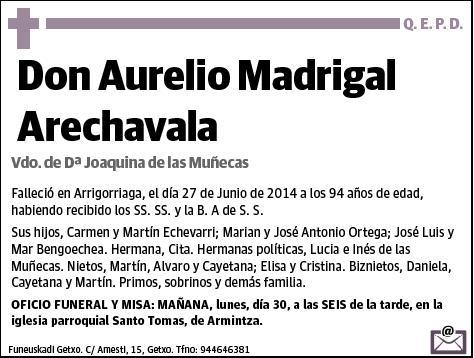 MADRIGAL ARECHAVALA,AURELIO