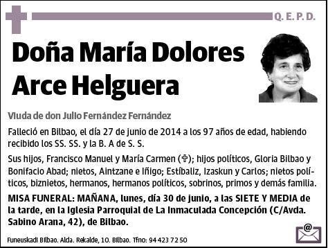 ARCE HELGUERA,MARIA DOLORES