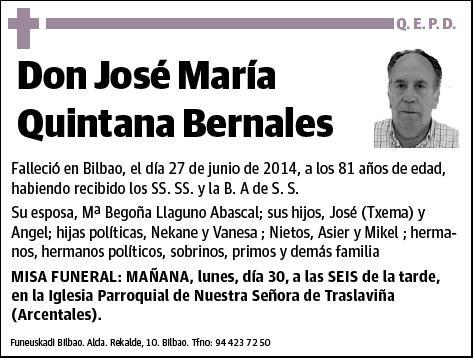 QUINTANA BERNALES,JOSE MARIA