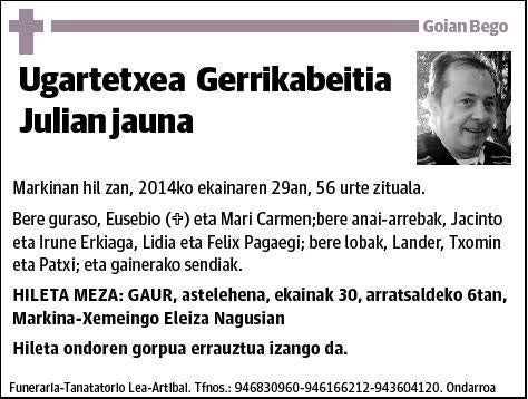 UGARTETXEA GERRIKABEITIA,JULIAN